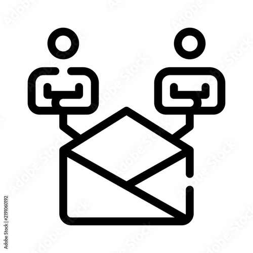 email referral line icon