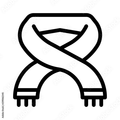 scarf line icon