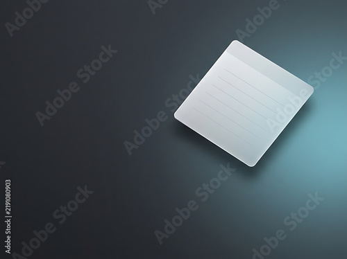 Blank sticky note paper on a dark grey background