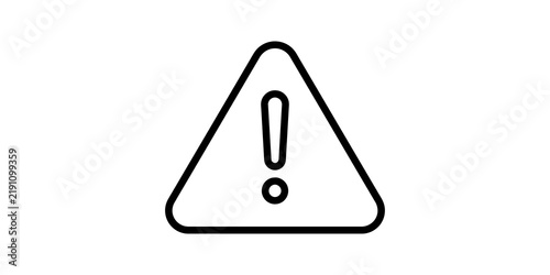 Konstfotografi Warning alert sign with exclamation point outline icon vector design