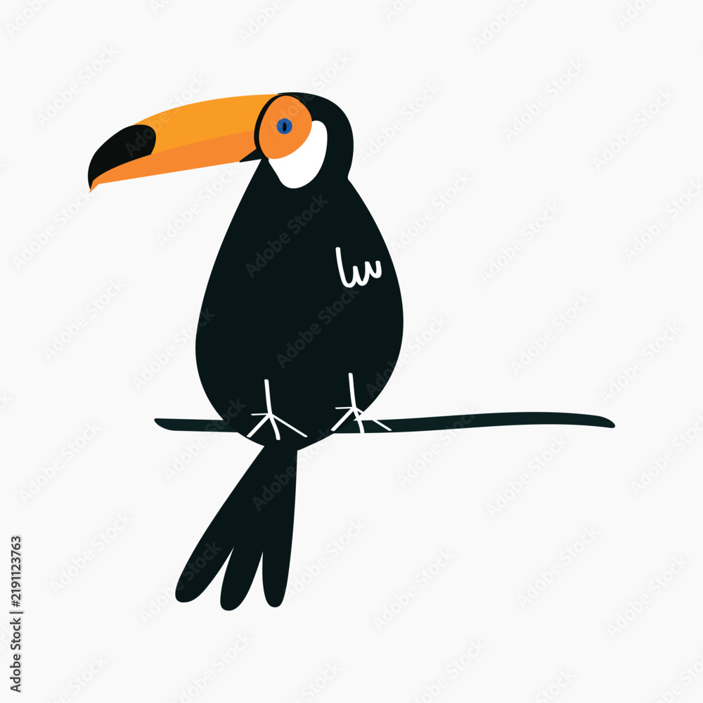 Fototapeta premium Toucan bird vector illustration
