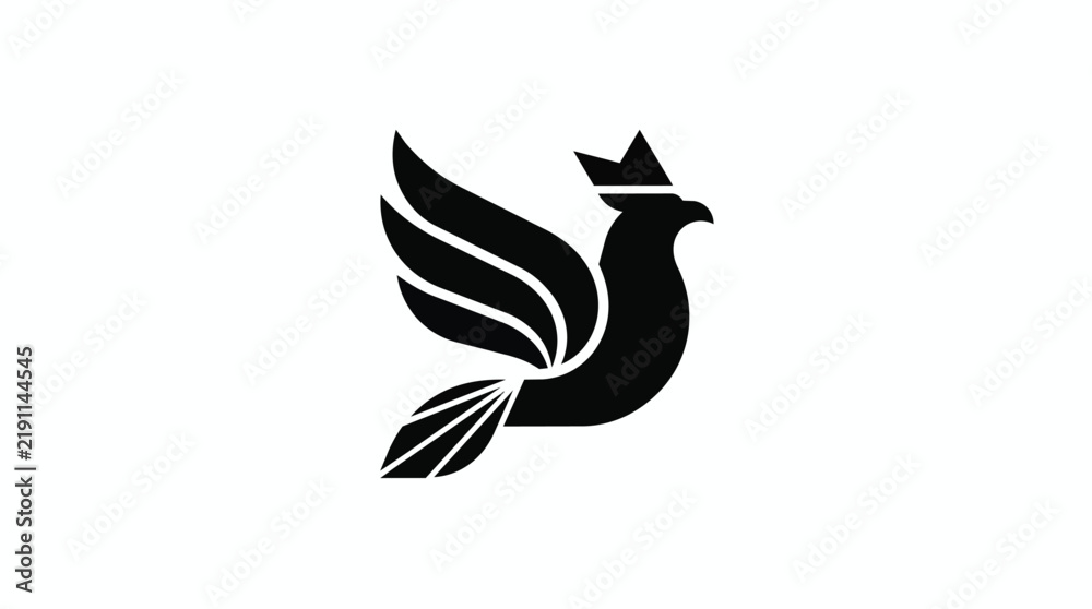 Fototapeta premium Minimalist phoenix logo design 202609021416
