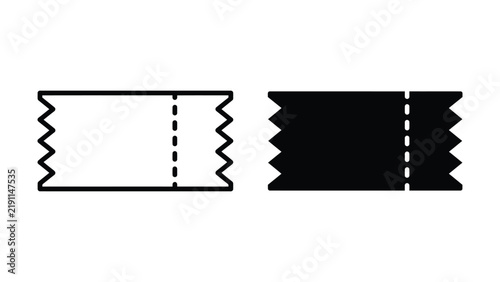 Принти на полотні Event admission ticket icons set outline and solid vector
