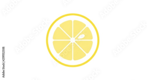 Obraz na płótnie Lemon Slice Icon Simple Design Element.
