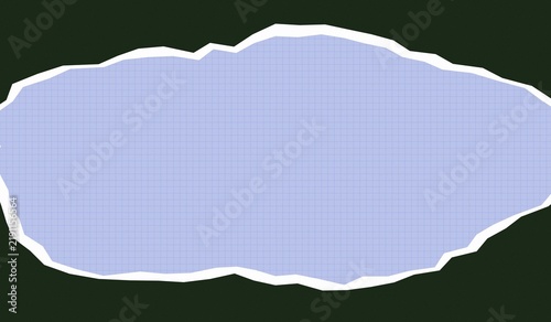 Paper Texture with Grid Pattern and Torn Edges. Light Blue Background with a Checkered Design, Suitable for Creative Projects.