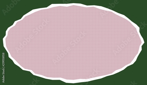 Paper Hole with Grid Texture, Pink and White Design Element. Torn Paper Background, Abstract Graphic for Creative Projects.