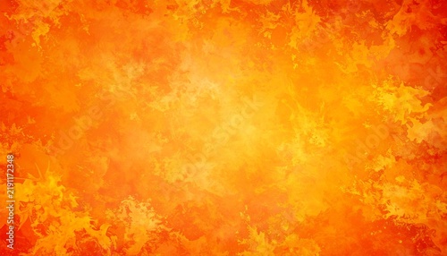 Abstract orange fire background texture, red border with fiery yellow flames and smoke pattern, halloween fall or autumn colors of orange red and yellow.