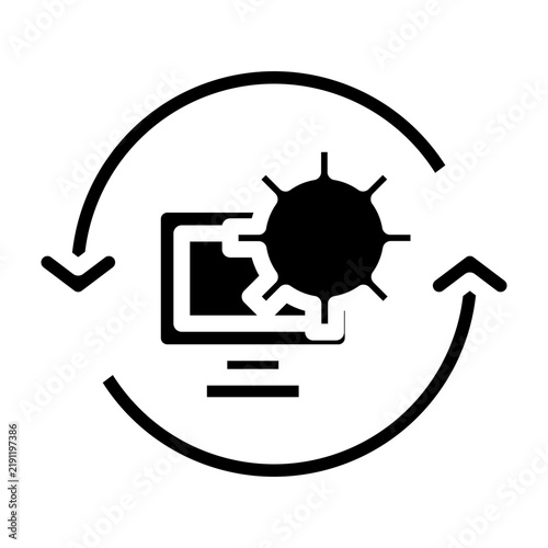 Software Development Cycle Vector Glyph Icon Design
