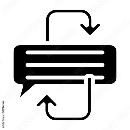 Feedback Loop Vector Glyph Icon Design