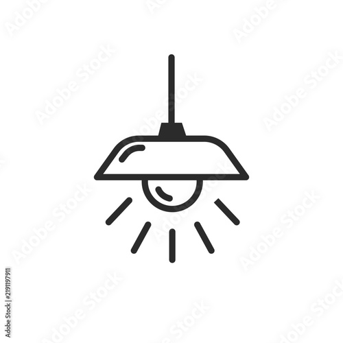Obraz na płótnie hanging led light line icon vector element design