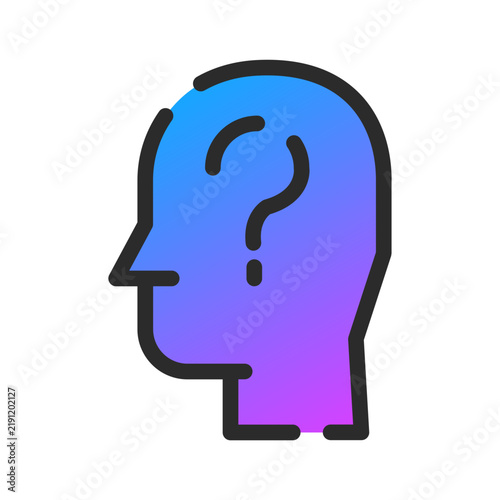 Confused man icon