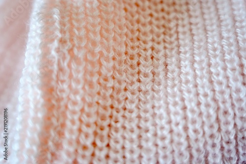 Obraz na płótnie Pink knitted yarn with vertical loop pattern