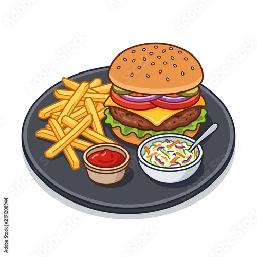 Classic Burger Meal with Fries