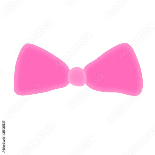 Minimalist Pink Bow Tie Illustration
