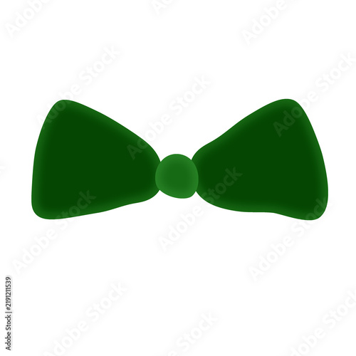 Simple Green Bow Tie Illustration