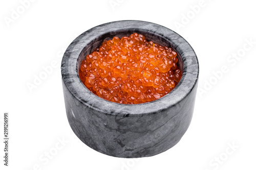 Bild auf Leinwand Exquisite salmon roe, vibrant and rich, ideal for adding a touch of elegance to your culinary creations
