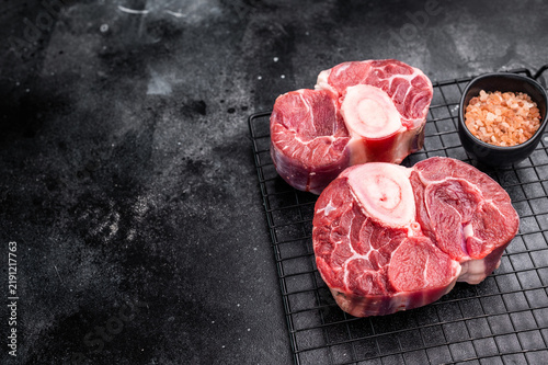 Obraz na płótnie Fresh raw ossobuco Premium veal shank, ideal for slow cooking and creating hearty, comforting meals that impress