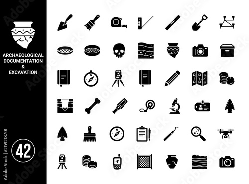 Archaeological Documentation & Excavation Icons