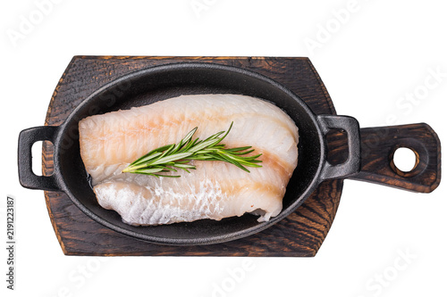 фотографія Pristine raw cod fillet, waiting to be marinated and cooked to perfection for a delightful dining experience