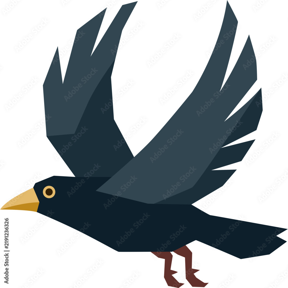 Obraz premium Geometric Crow Illustration