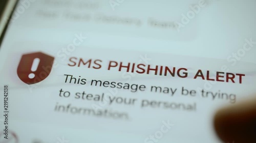 SMS phishing alert warns about personal information theft