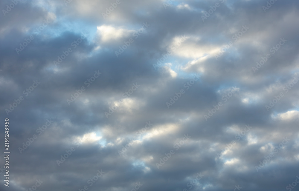 Fototapeta premium Blue Sky with grey clouds