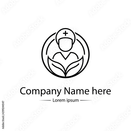 Minimal health and nursing logo design