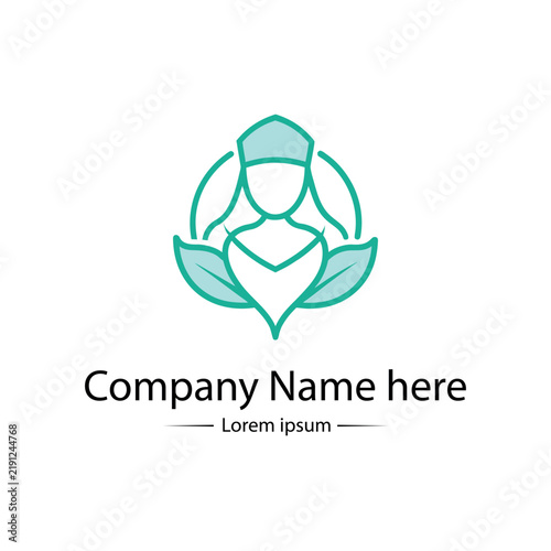 Minimal health and nursing logo design