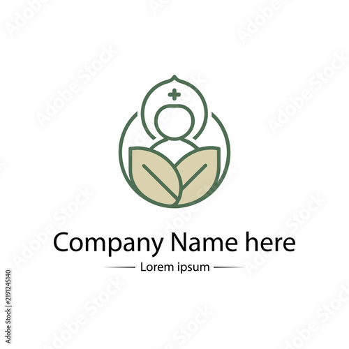 Minimal health and nursing logo design