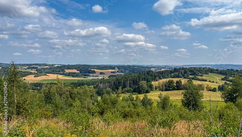 Vast Green Fields Under Beautiful Clouded Sky