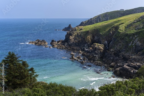 Coastal landscape. A cove on the Cornish coast. Rose-an Hale Cove, Cornwall, England, Great Britain