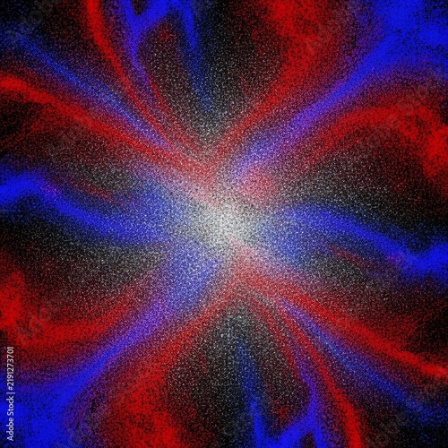 Electric Bloom: A Fractal Fusion of Crimson and Cobalt
