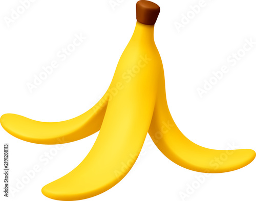 Banana peel 3d icon