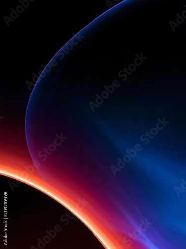 Abstract digital art piece that appears to be a close-up of a planet or a sphere. the background is black, and the planet is in the center of the image.
