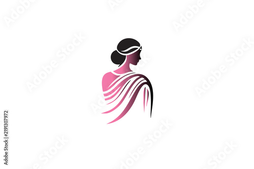 Woman in Traditional Saree Vector 