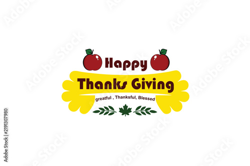Thanks giving design vector