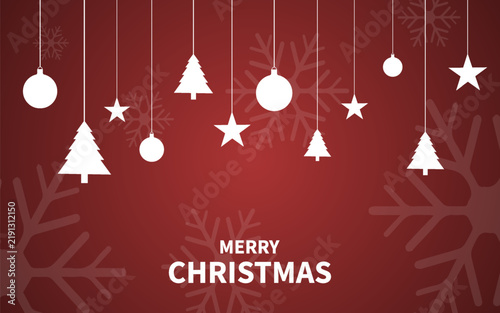 Merry Christmas card or background design. Vector illustration.