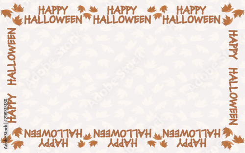 Vector autumn frame. A frame and background featuring autumn leaves and the text 