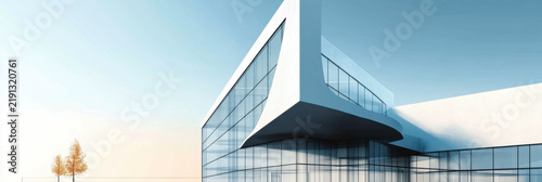 empty ground in front of modern architecture exterior.