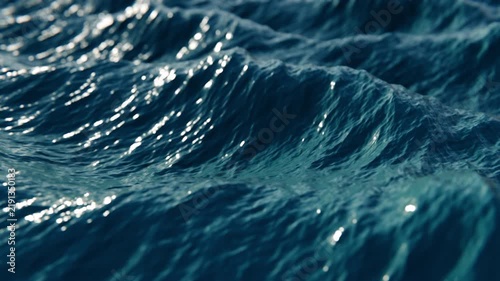 Ocean Waves Winter Water Surface Seamless Loop 3D Animation
