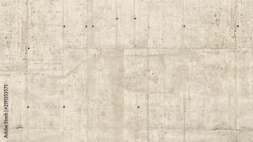 Concrete Wall Texture Warm Beige Background with Formwork Lines and Tie Rod Holes
