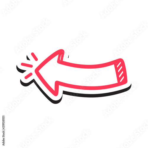 Naklejka Hand Drawn Arrow Sticker