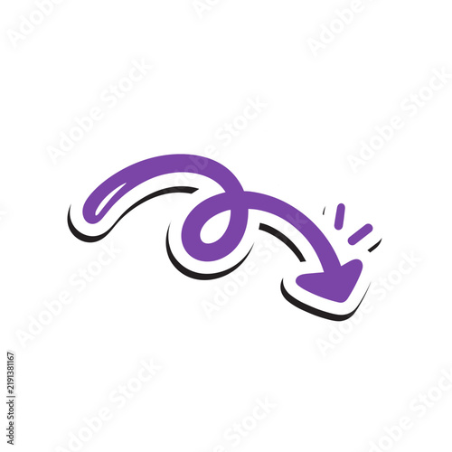 Naklejka Hand Drawn Arrow Sticker