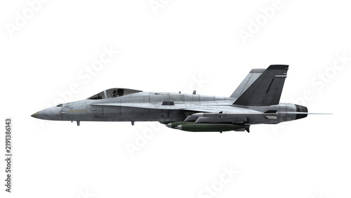 f-18 jet fighter isolated on transparent background