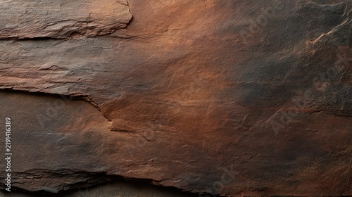 Layered Shale Rock with Reddish Brown Stratification