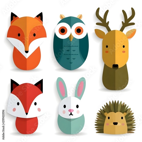 Bold Flat Vector Wildlife Icons