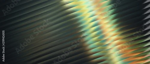 Panel kuchenny z motywem Abstract dark metallic slatted background with iridescent refraction