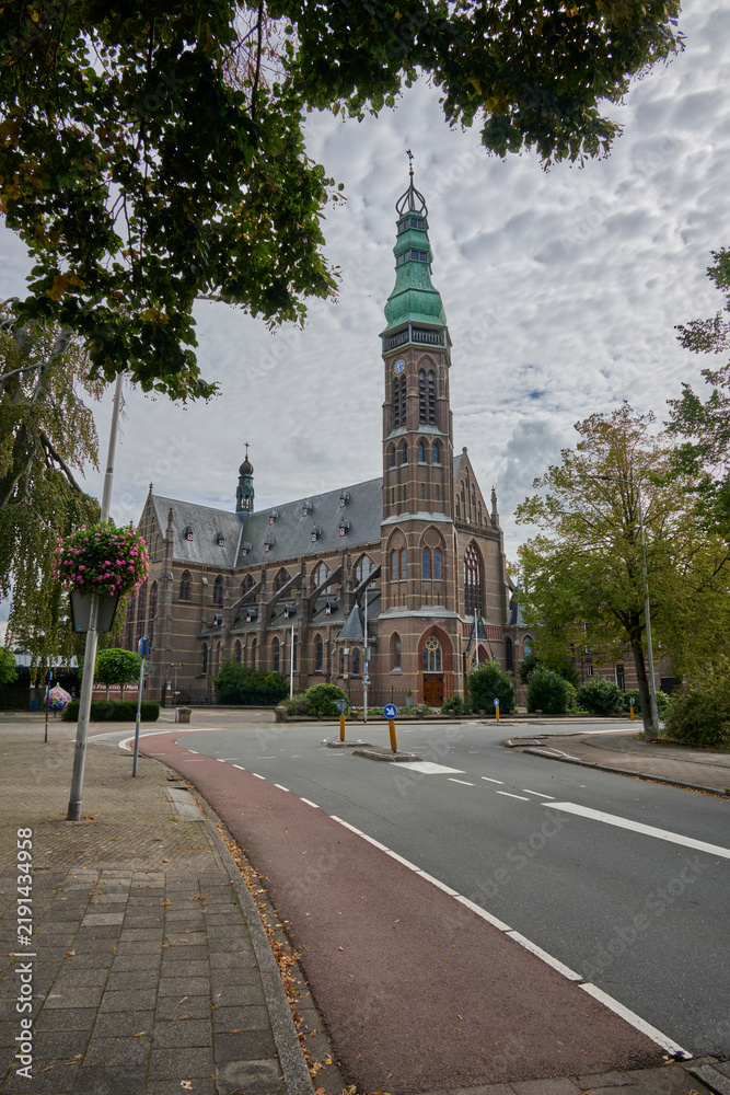 Fototapeta premium beautiful Catholic church in Lisse, the Netherlands