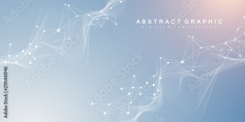 Global network connection concept. Social network communication in the global business. Big data visualization. Internet technology. Vector illustration.