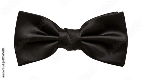 Cuadro en lienzo Classic black silk bow tie with smooth satin texture